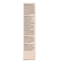 Text on the Vita Liberata Beauty Blur Packaging with information, ingredients, directions and warning.