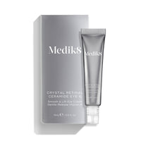 Medik8 Crystal Retinal Ceramide Eye 6 cream tube and packaging on a white background