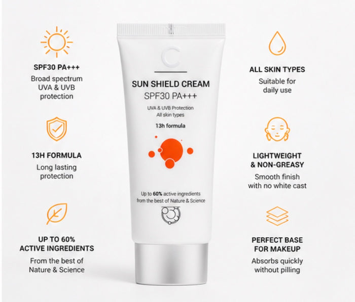 ClinicCare Sun Shield Cream SPF30 50ml ClinicCare