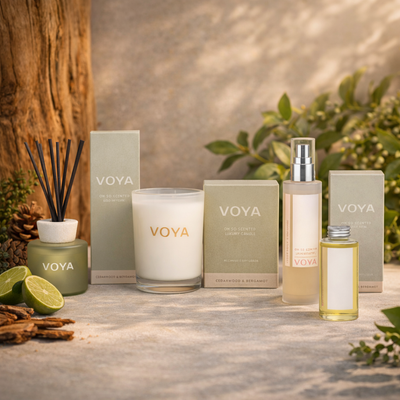 Voya Cederwood & Bergamot Home Fragrance Bundle