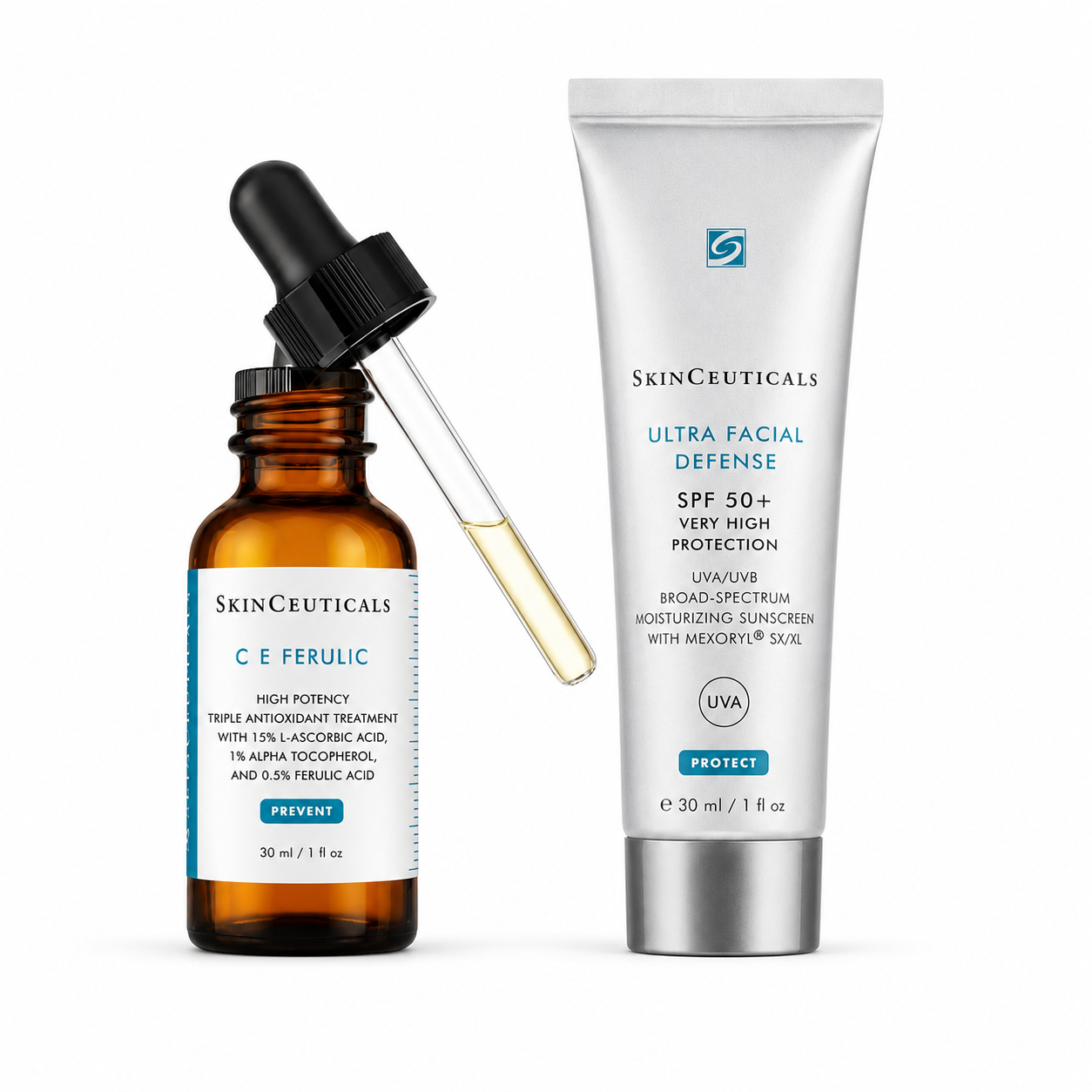 SkinCeuticals C E Ferulic 30ml + Ultra Facial UV Defense SPF 50 30ml Bundle