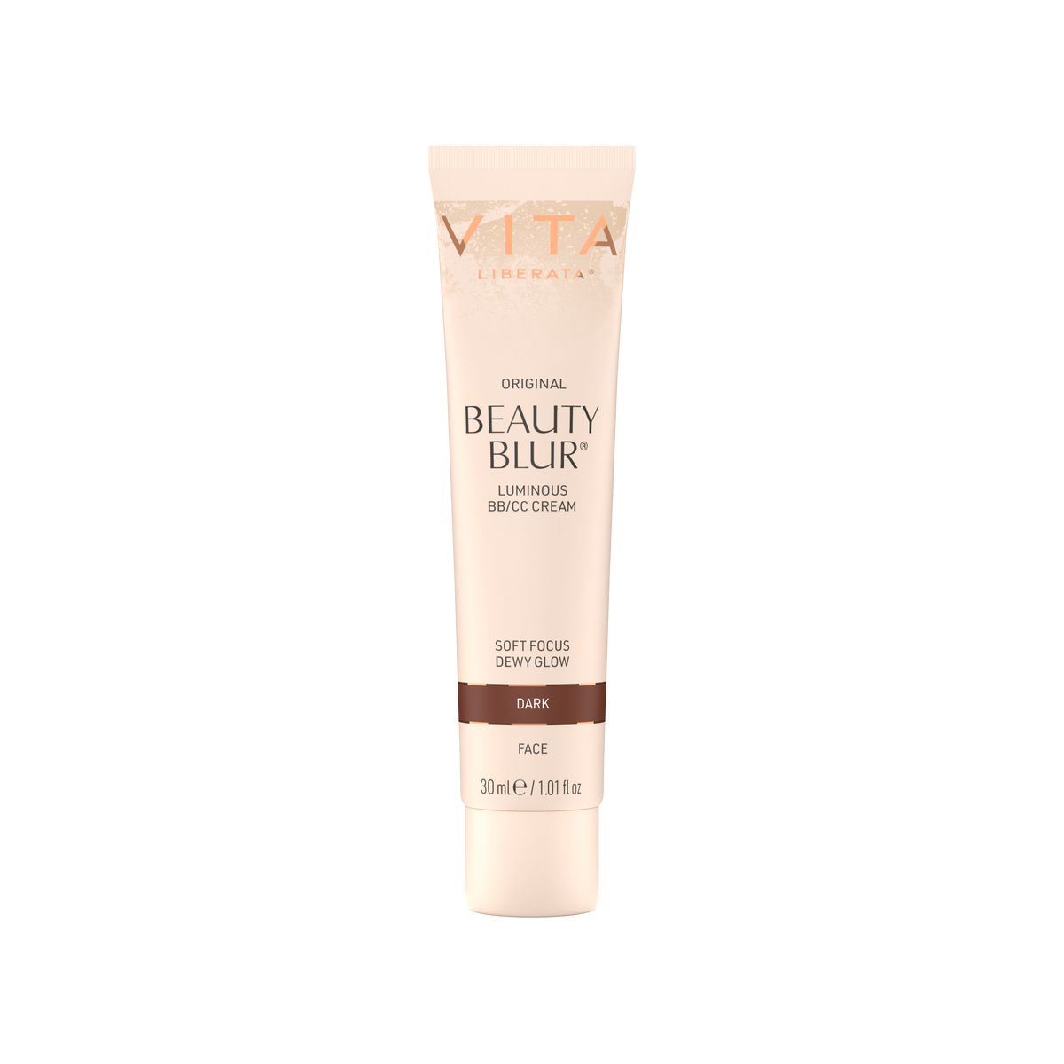 A tube of VITA Original Beauty Blur Luminous BB/CC Cream in Dark shade 