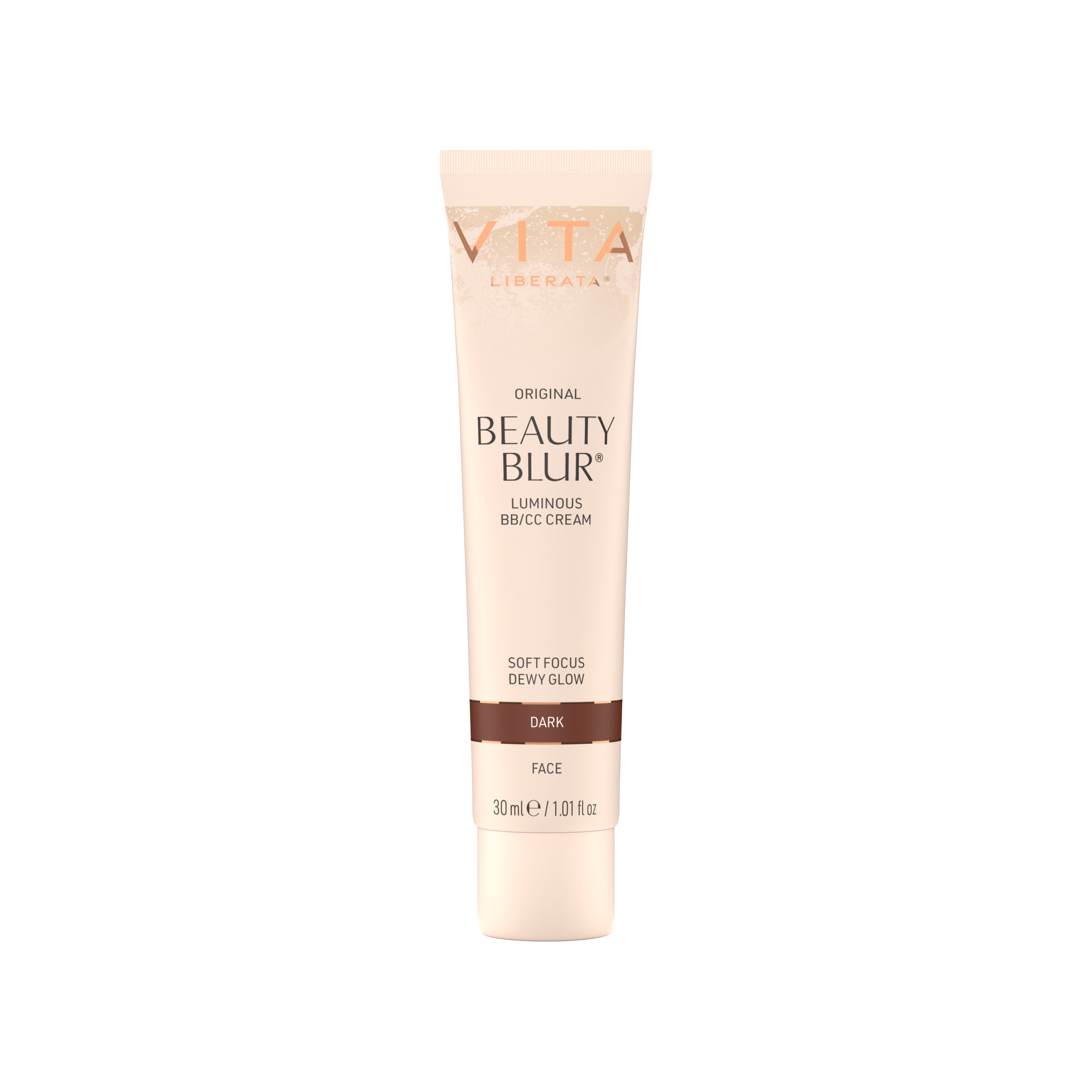A tube of VITA Original Beauty Blur Luminous BB/CC Cream in Dark shade 