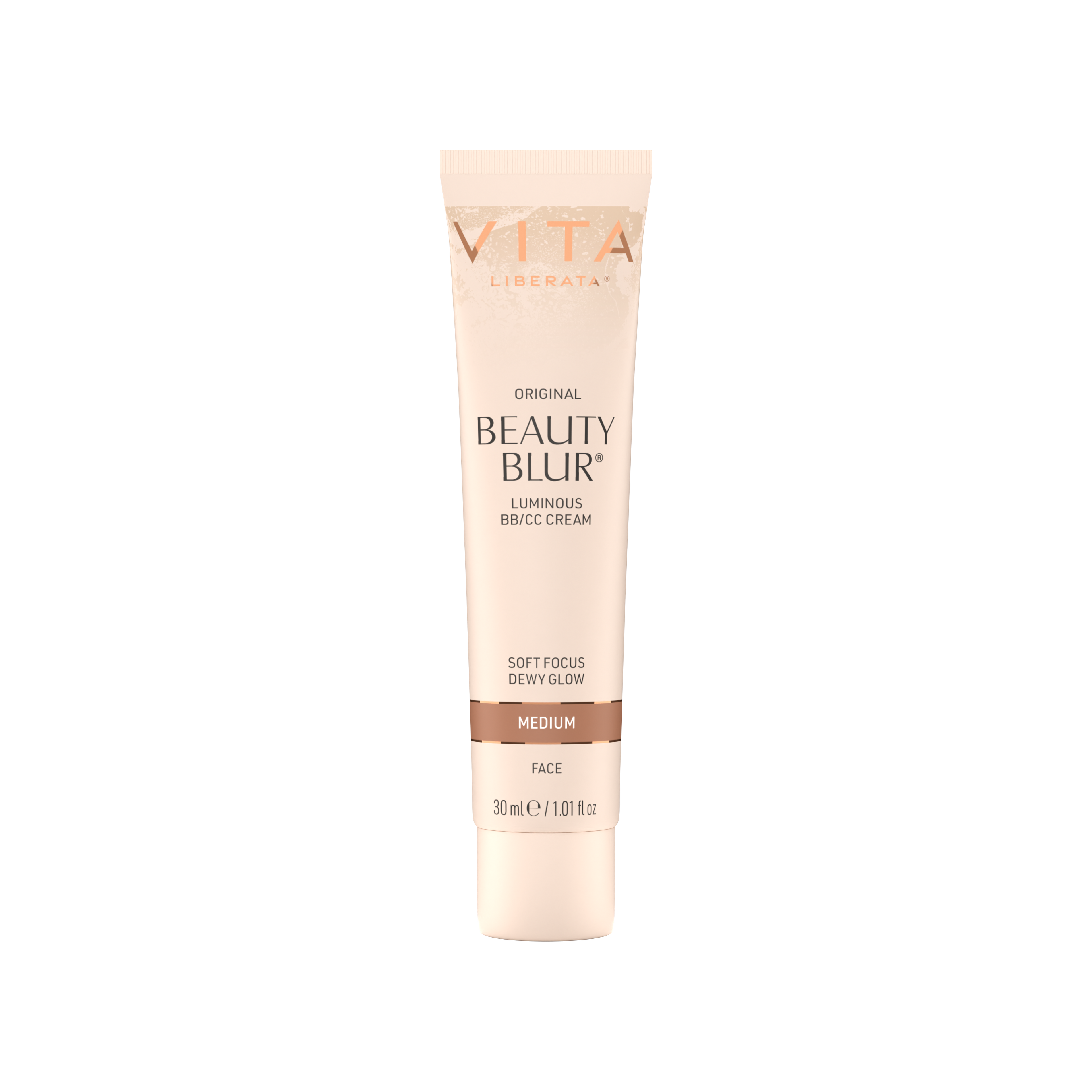 Tube of Vita Liberata Beauty Blur BB/CC cream medium