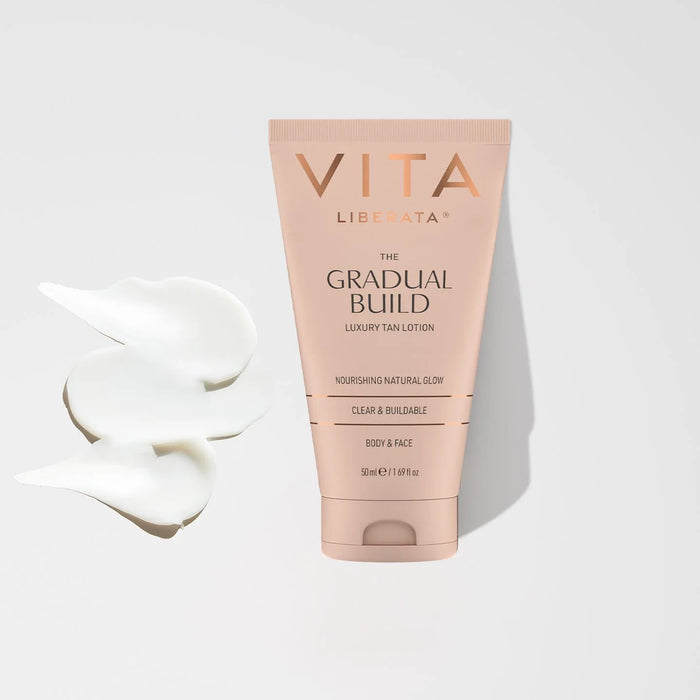 Vita Liberata Gradual Build luxury tanning lotion on a white background