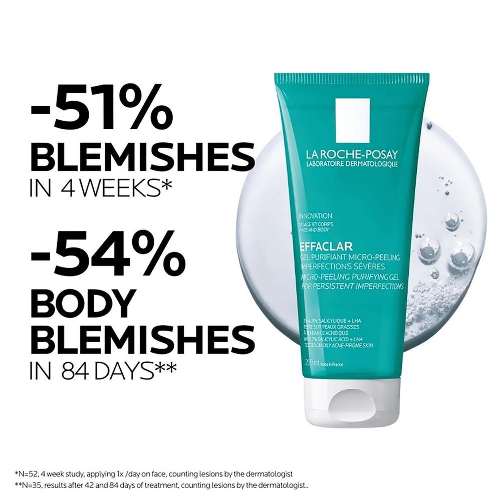 La Roche-Posay Effaclar Micro-Peeling Cleansing Gel 200ml Cleanser & Toner