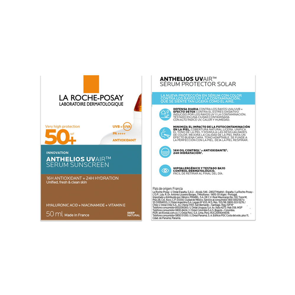 La Roche-Posay Anthelios UVAir Serum Sunscreen SPF50+ Deep 50ml