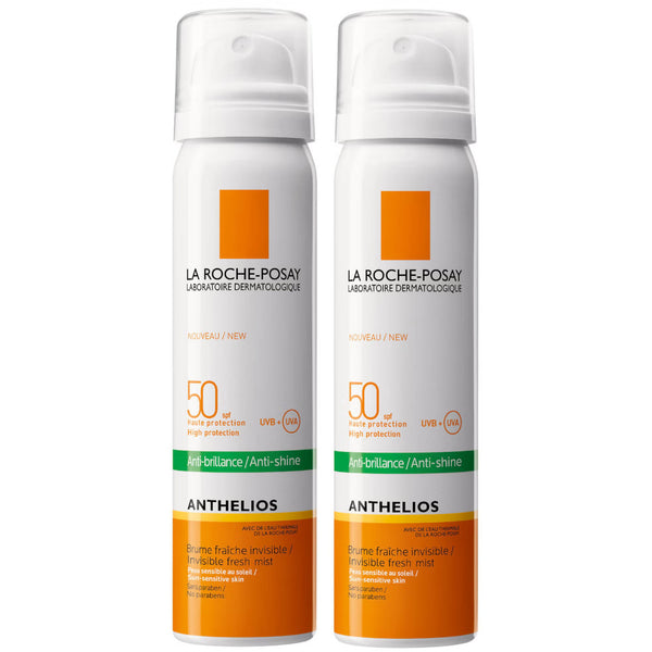 La Roche-Posay Anthelios Anti-Shine Sun Protection Invisible SPF50+ Face Mist 75ml Duo
