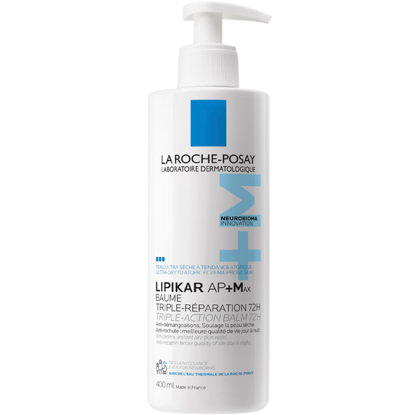 La Roche-Posay Lipikar Baume AP+MAX Triple-Action Balm for Ultra-Dry, Eczema-Prone Skin 400ml