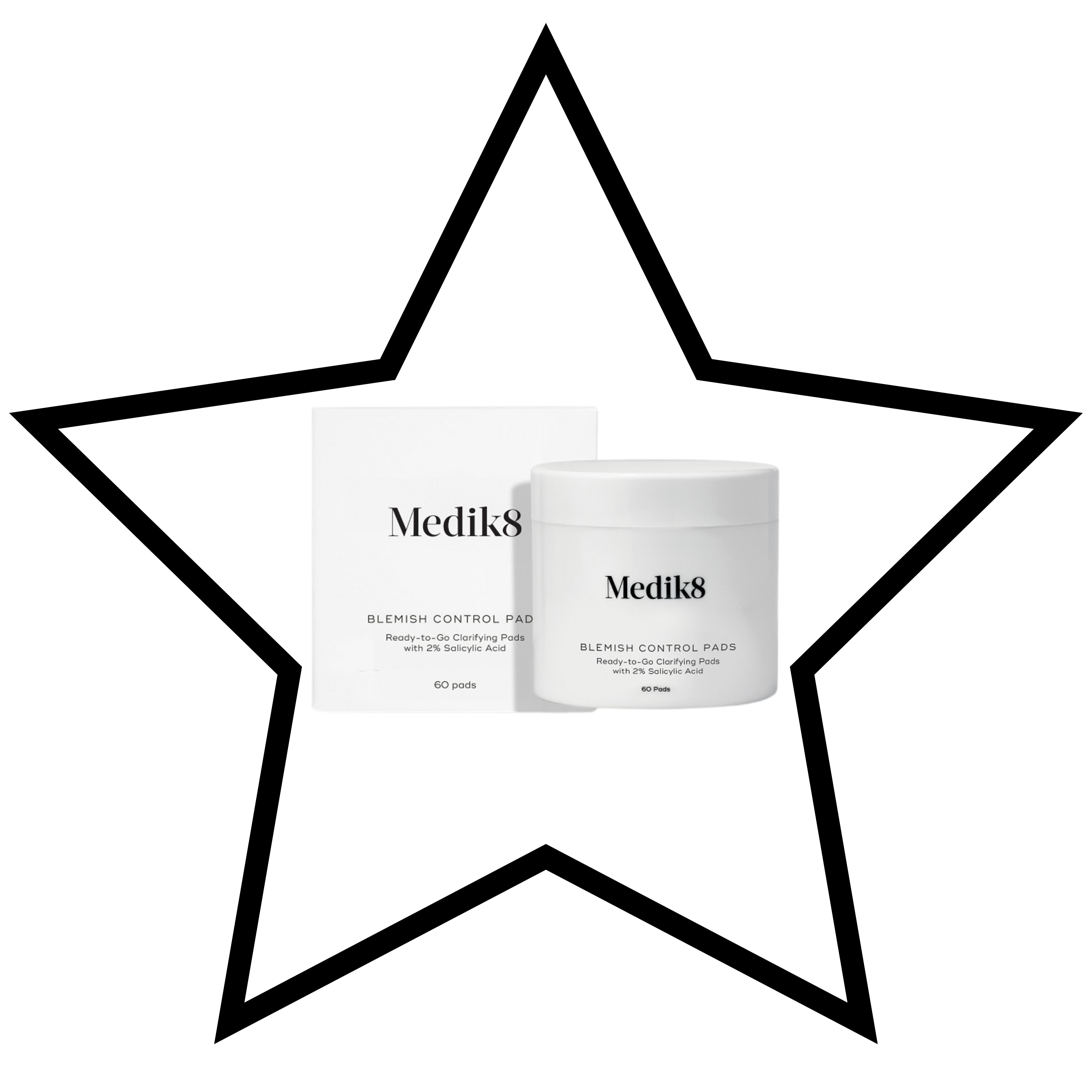 Medik8 Blemish Control Pads with black star border