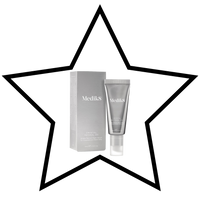 Medik8 skincare products inside a star-shaped border on a white background