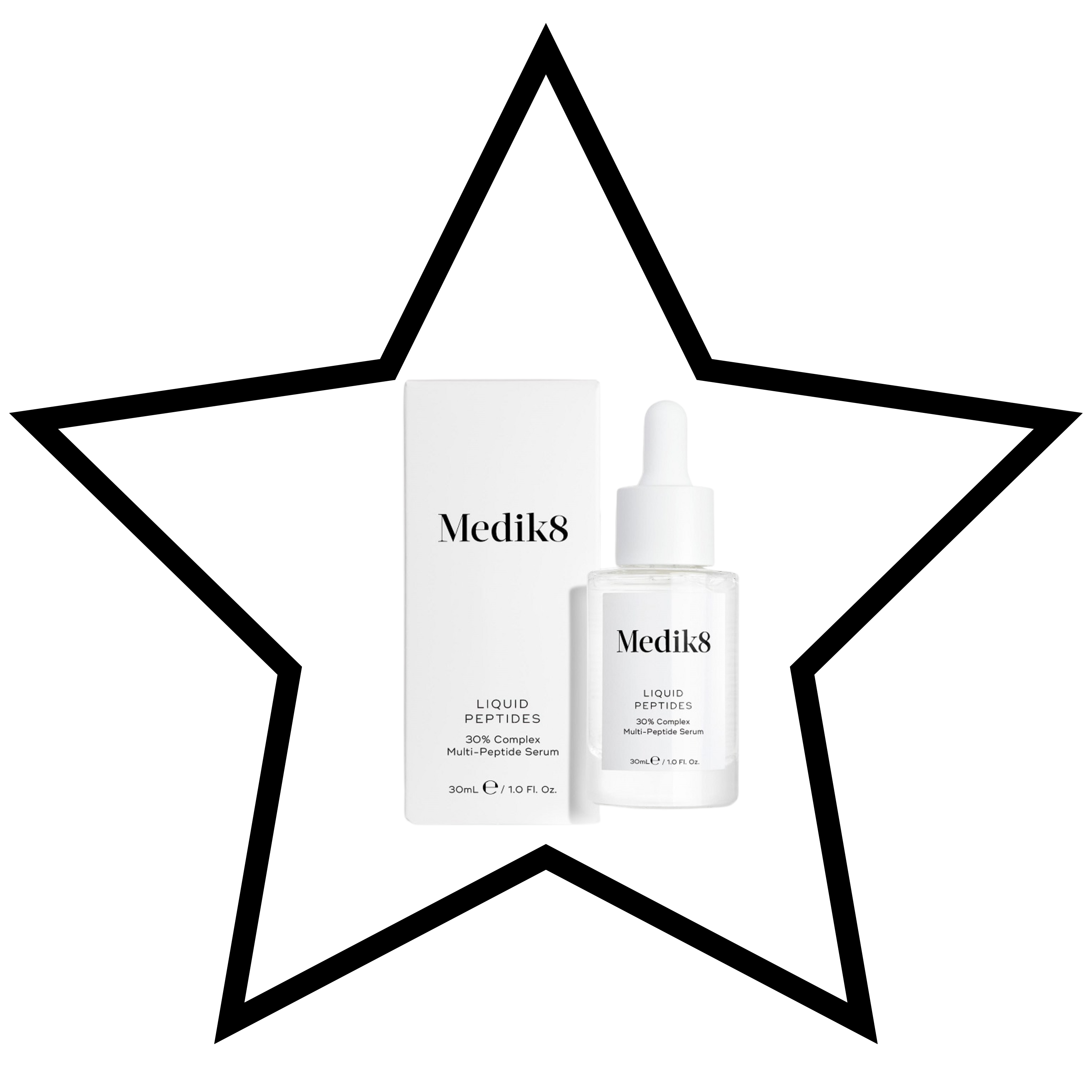 Medik8 Liquid Peptides product image with black background
