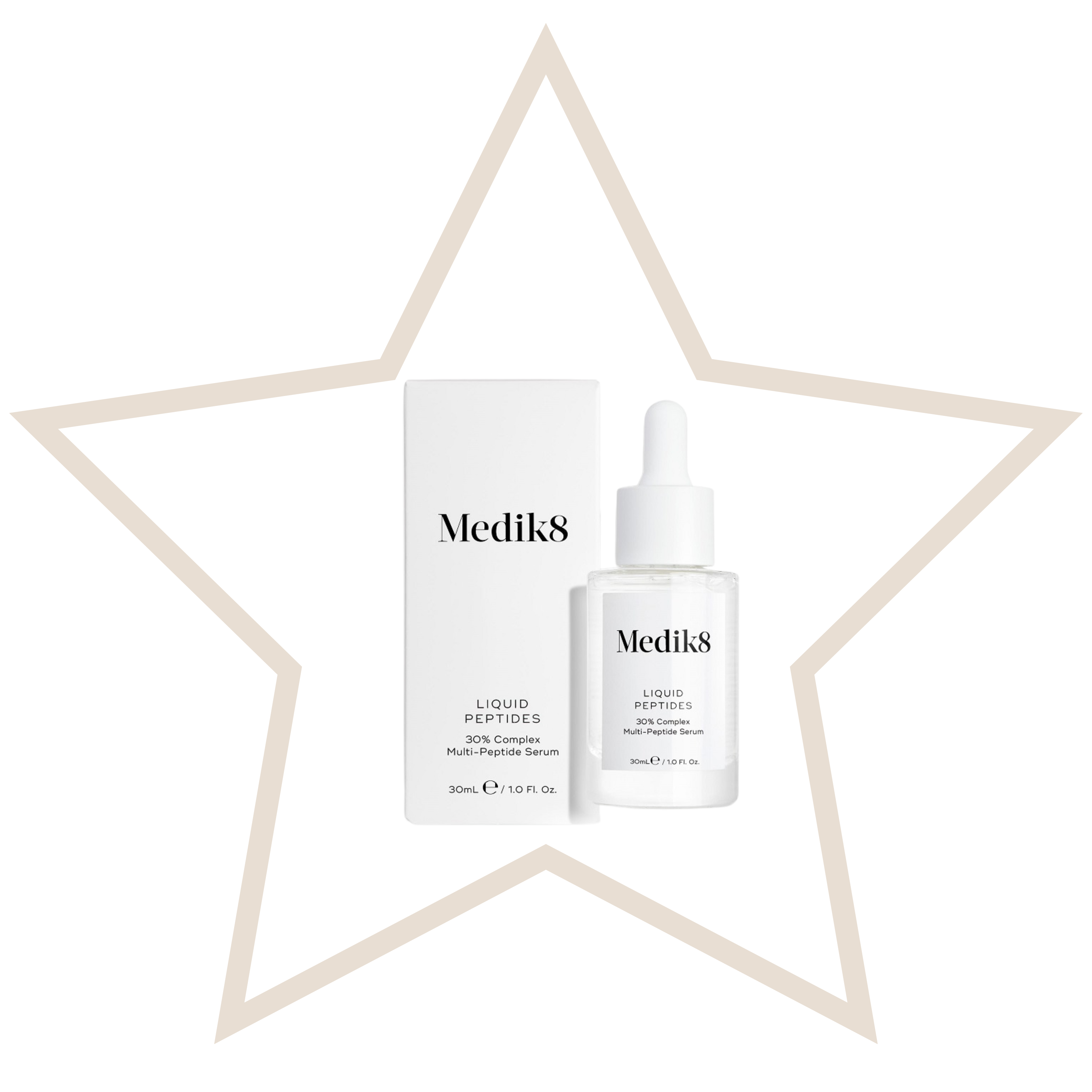 Medik8 Liquid Peptides product image with white star border