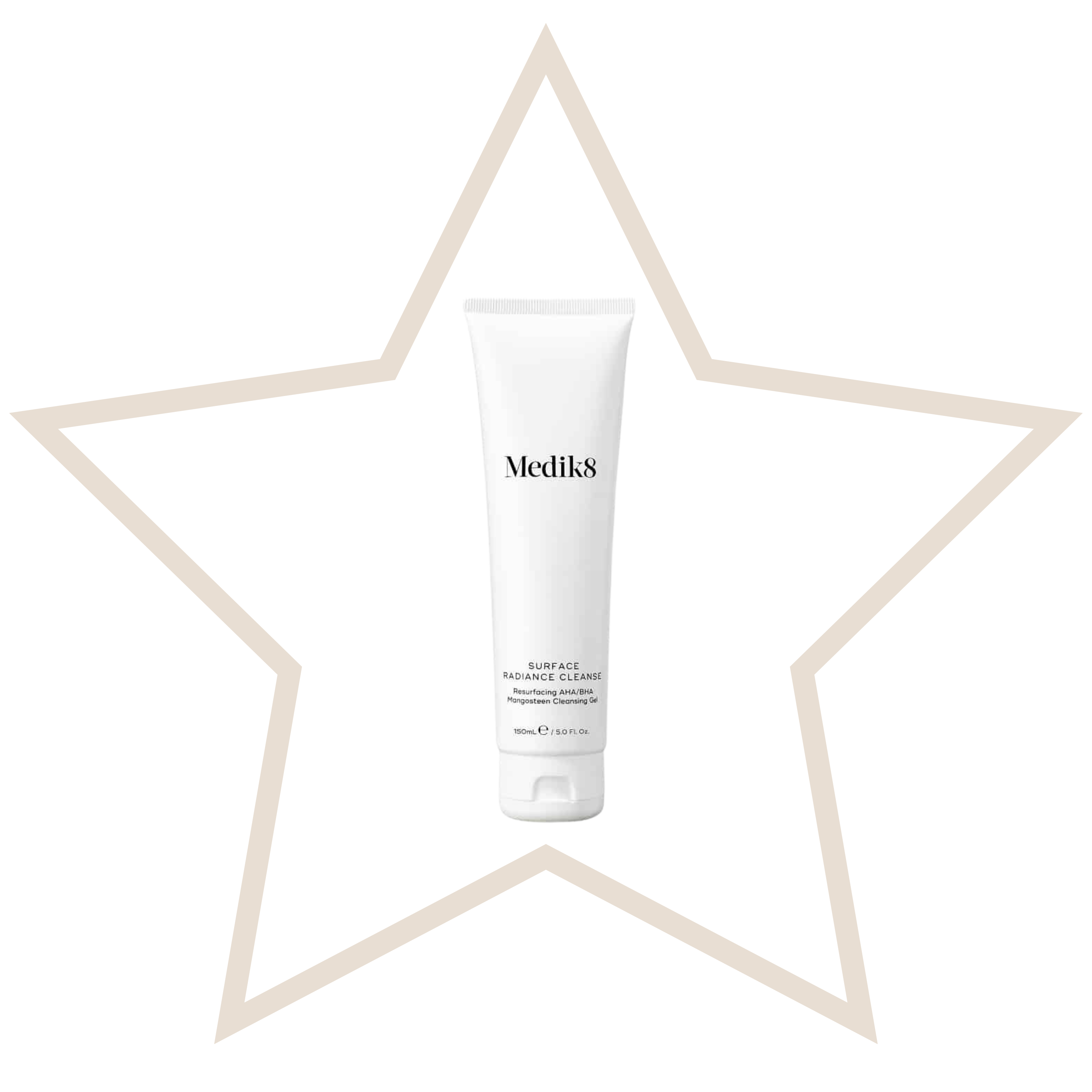 edik8 Pore Cleanse Gel Intense with no background and a white star border