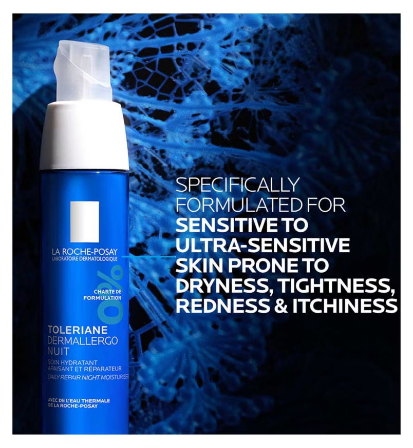 La Roche-Posay Toleriane Dermallergo Soothing Night Cream for Sensitive Skin 40ML