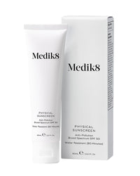 Medik8 Physical Sunscreen tube and packaging on a white background