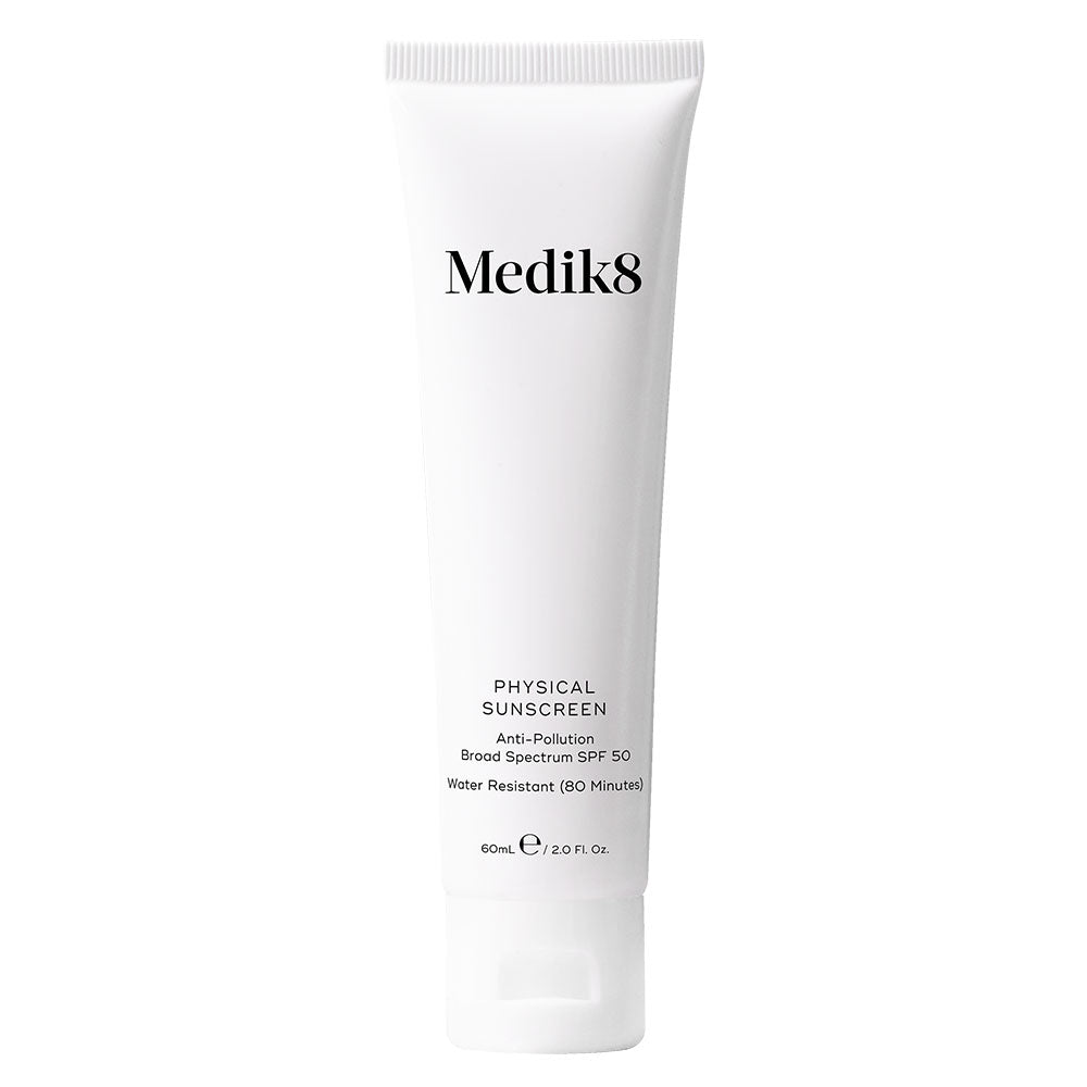 Medik8 Physical Sunscreen tube on a white background