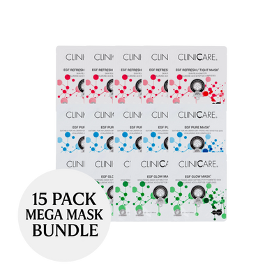 ClinicCare Ultimate Sheet Mask 5x Glow, 5x Refresh, 5x Pure Bundle