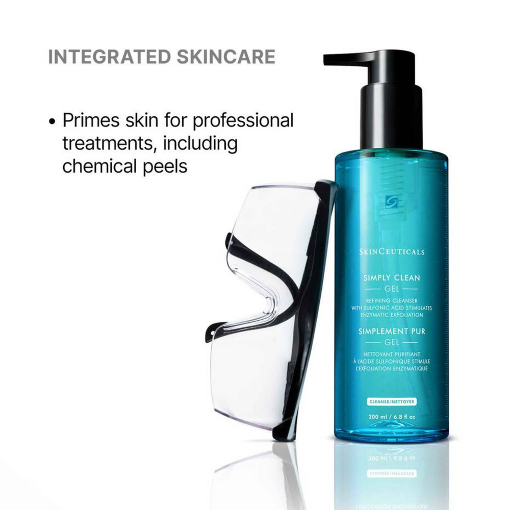 SkinCeuticals Simply Clean Gel 195ml in clear plastic bottle with pump