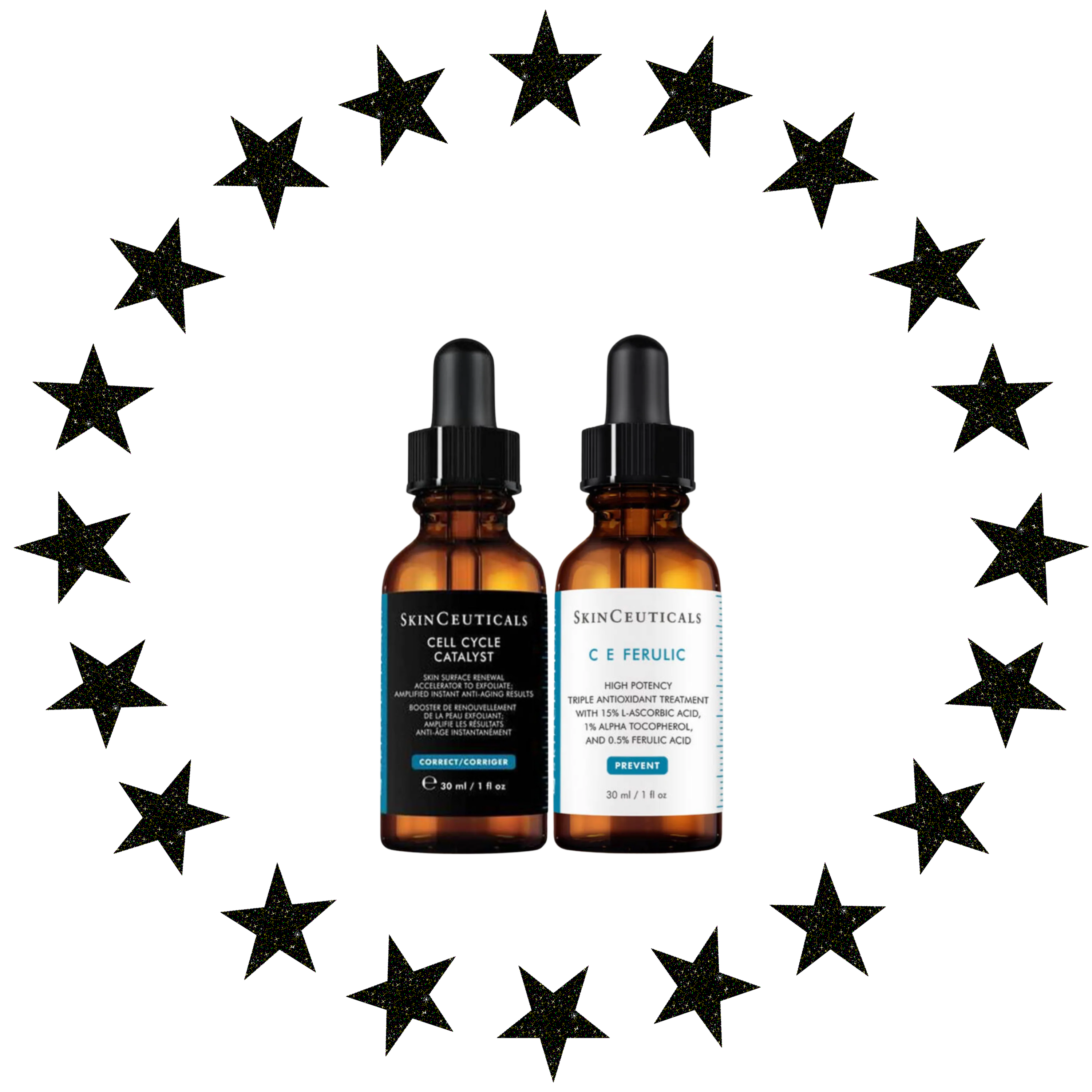 Skinceuticals Instant Glow Power Pair Cell Cycle Catalyst 30ml + C E Ferulic 30ml