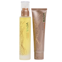 VOYA Land of Resilience Bodycare Recovery Duo, Feel the Heat Body Warming Gel (100ml), Serenergise Rejuvenating Body Oil (100ml)