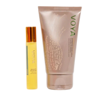 VOYA Land of Youth Hand & Aromatherapy Duo gift set cracker with Handy to Have Reparative Hand Lotion (10ml) and Zest Aromatic Rollerball (10ml)