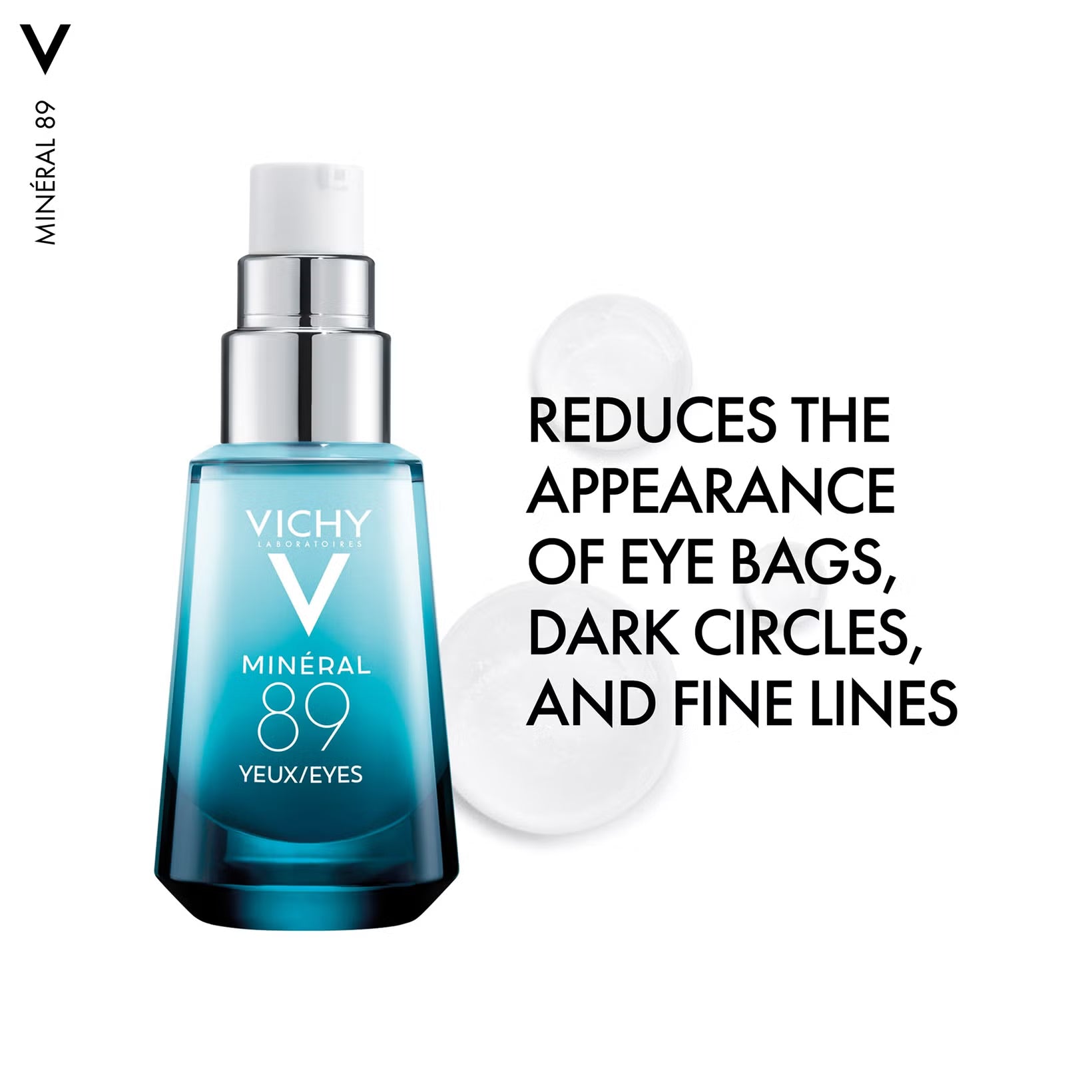 Vichy Vichy Minéral 89 Eyes 15 ml eye serum bottle with text on a white background
