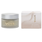 Voya Get Glowing Illuminating Clay Mask in glass jar with lid