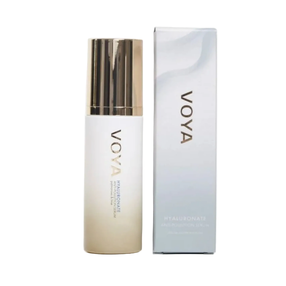 VOYA Hyaluronate Anti-Pollution Serum 30 ml skincare bottle and box on a white background