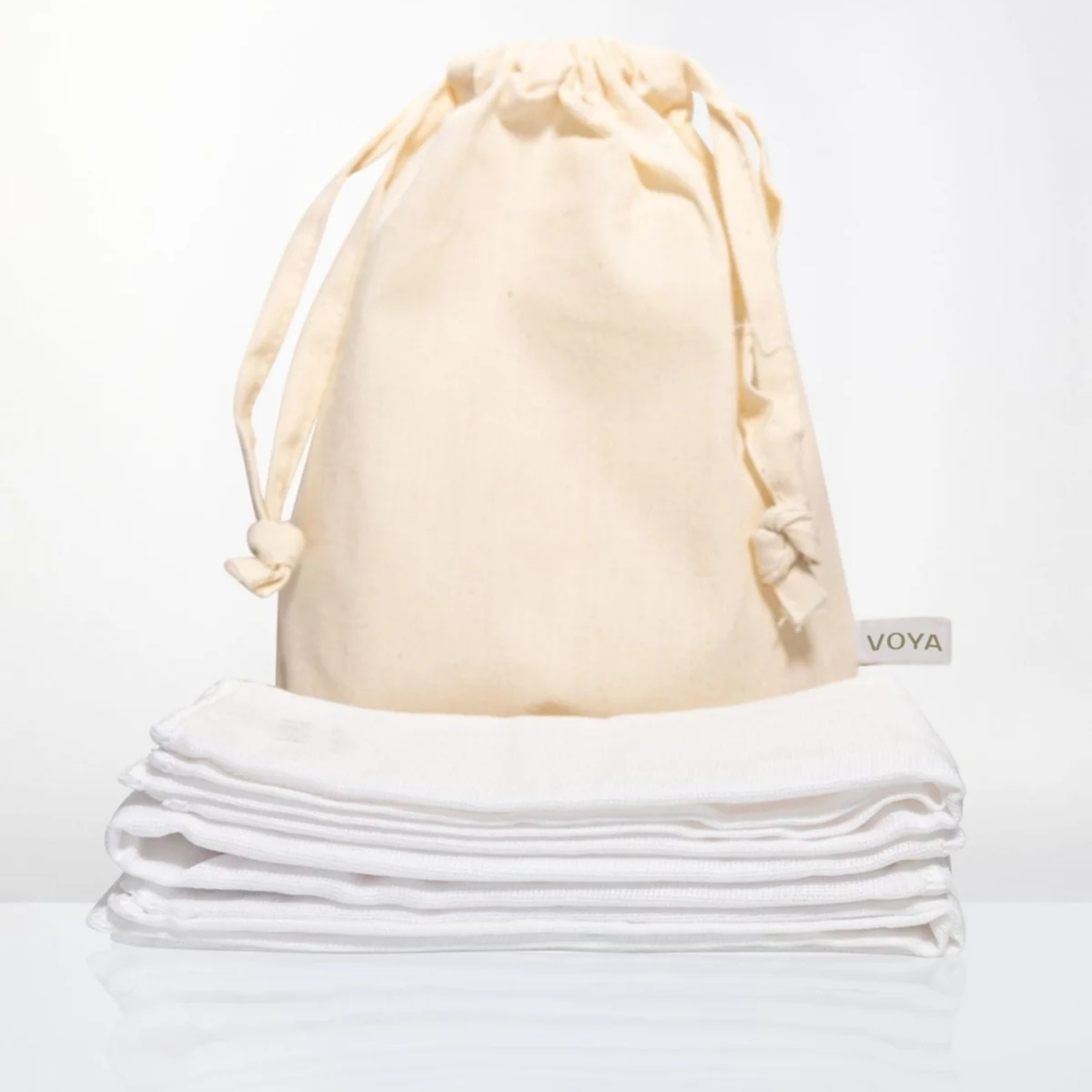 VOYA Muslin Organic Facial Cloths x3