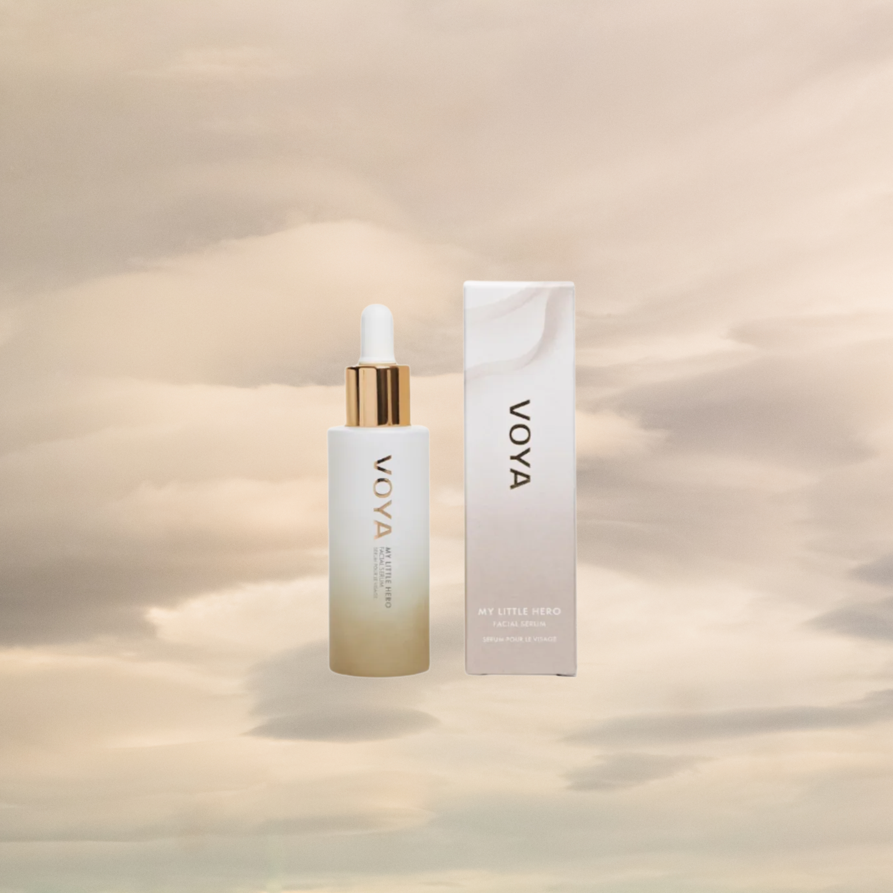 voya my little hero facial serum in ombre pipette bottle 