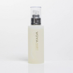 Skincare bottle with 'VOYA' branding on a white background