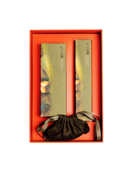 VOYA Land of Inner Strength Gift Set box - True Tranquil Relaxing Body Wash (200ml), Mindful Dreams Relaxing Body Oil (100ml), Bian Stone Body Gua Sha