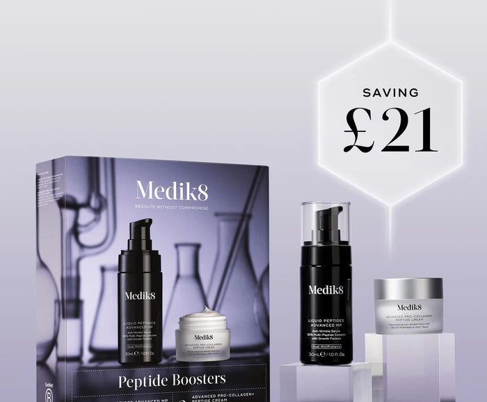 Medik8 Peptide Boosters Kit Liquid Peptides Advanced MP 30ml + Advanced pro-collagen+ Peptide Cream 12.5ml