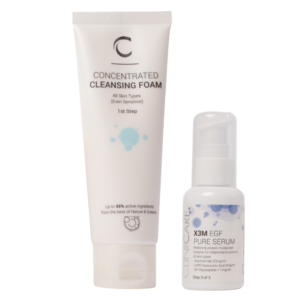 ClinicCare Power Pairs: The Best Sellers Pure Serum + Concentrated Cleansing Foam