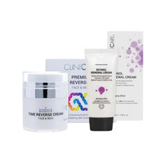 ClinicCare The Time Reverse Premium Time Reverse Cream 30ml + Retinol Renewal Cream 50ml Bundle