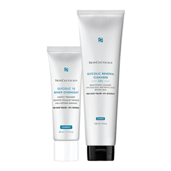 SkinCeuticals Glycolic Renew Glycolic Renewal Cleanser 150ml + Glycolic 10 Renew Overnight 50ml Bundle