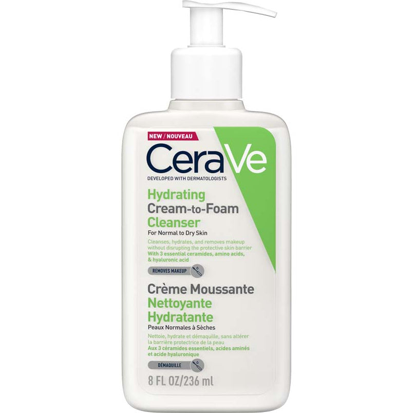 CeraVe Hydrating Cream-to-Foam Cleanser 473ml