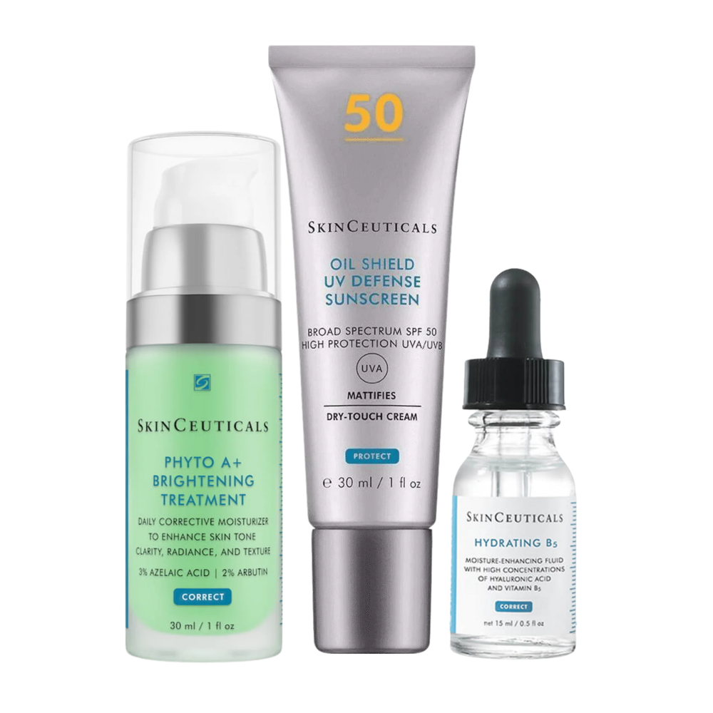 SkinCeuticals Oily Skin Bundle, Oil Shield SPF 50 30ml + Blemish + Age Defense 15ml + Phyto A+ 30ml Bundle