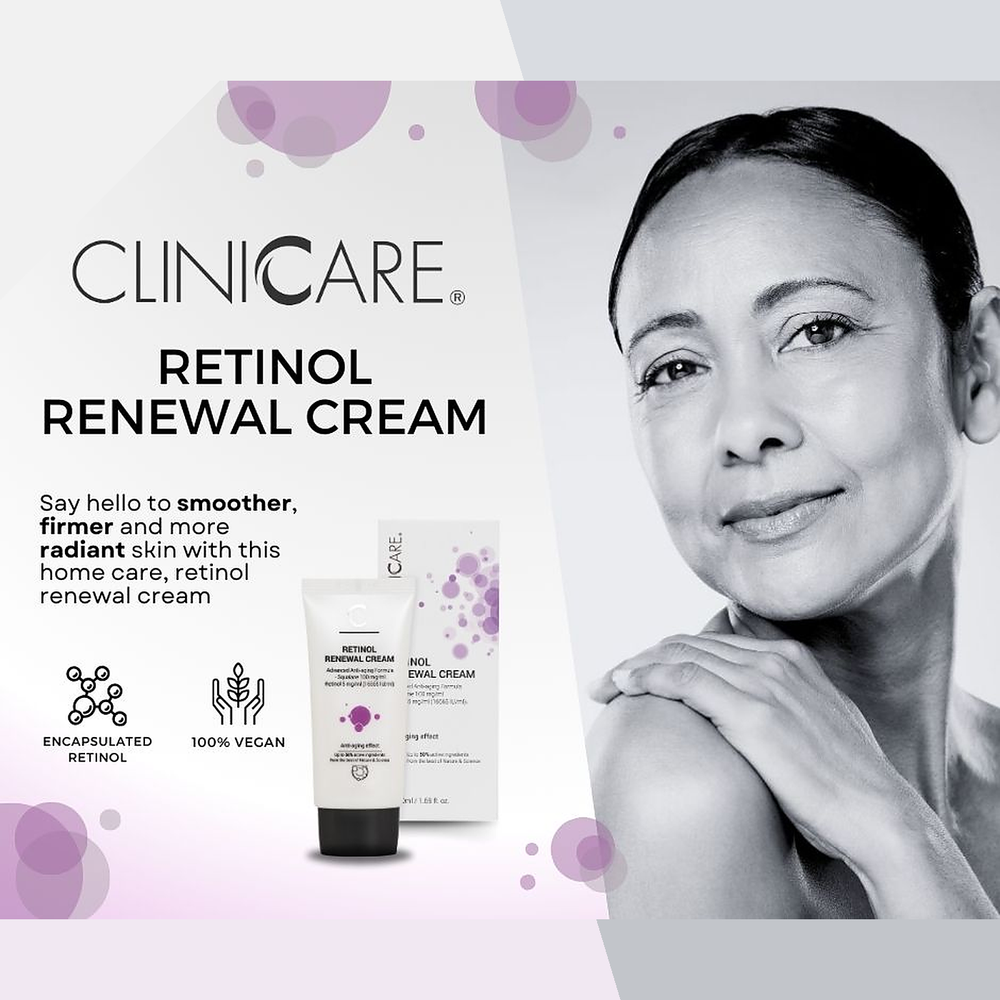 ClinicCare Retinol Renewal Cream infographic