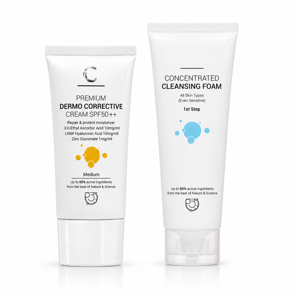 ClinicCare Best Sellers Bundle Premium Dermo Corrective Medium 35ml + Concentrated Cleansing Foam 100ml