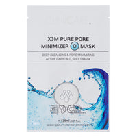 ClinicCare X3M Pure Acne Pore Minimizer Charcoal Sheet Mask x5