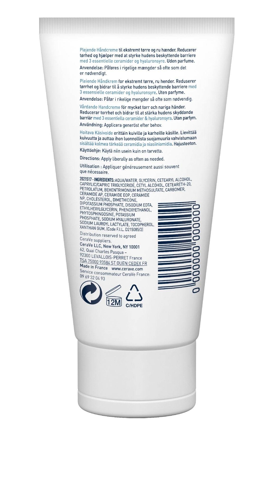 theskinbay.co.uk CeraVe Reparative Hand Cream 50ml CeraVe Dry/Dehydrated Skin Hand Care moisturiser Sensitive skin Skincare