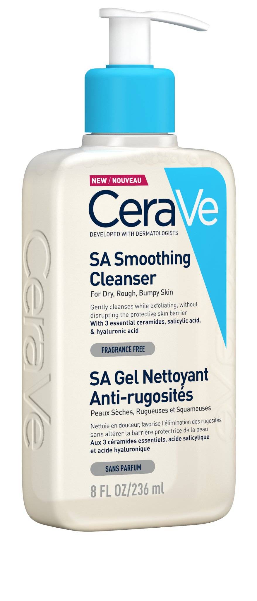 theskinbay.co.uk CeraVe SA SMOOTHING CLEANSER 236ML CeraVe Acne/Blemish Prone Cleanser & Toner Exfoliators Oily Skin Sensitive skin Skincare Teenage Skin