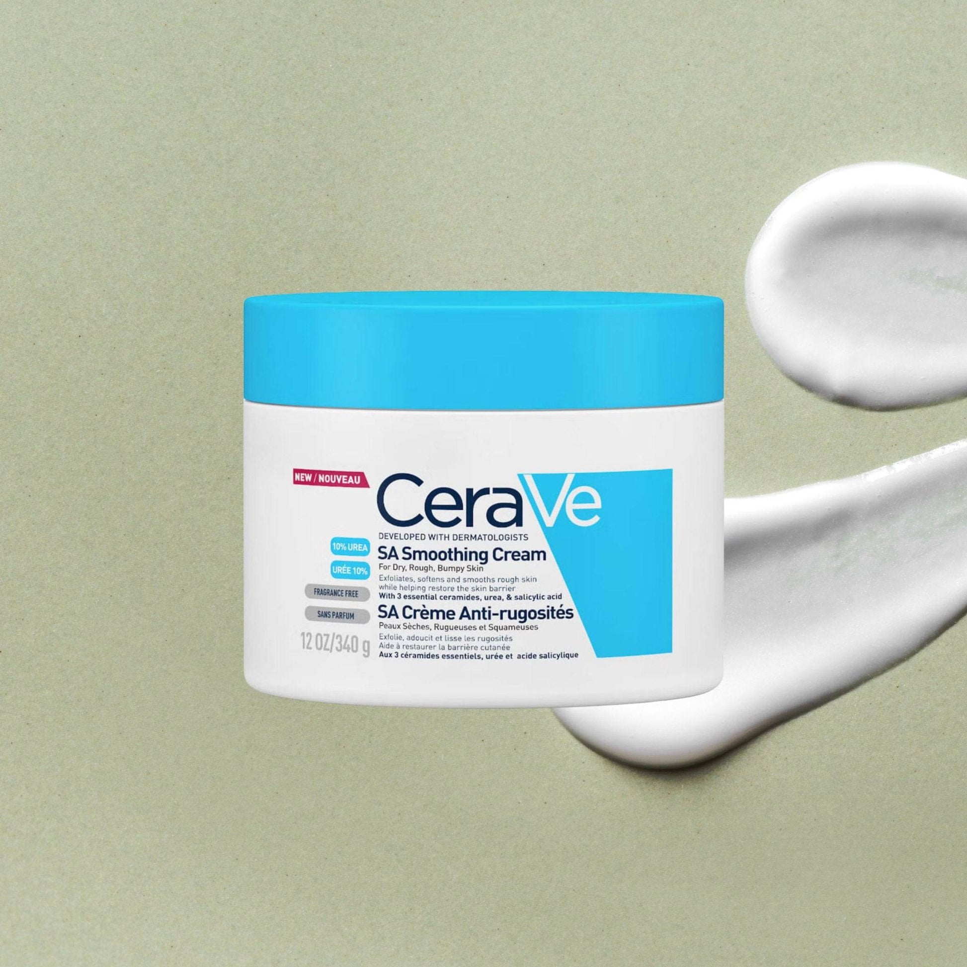 theskinbay.co.uk CeraVe Smoothing Cream Pot 340g CeraVe Acne/Blemish Prone Dry/Dehydrated Skin Exfoliators face cream Skincare Uneven Skin Tone