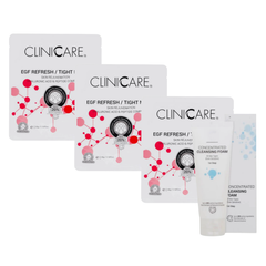 ClinicCare Refresh EGF Masks x3 + Concentrated Cleansing Foam Bundle