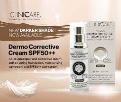 theskinbay.co.uk CLINICCARE Dermo Corrective Cream SPF50++ Darker 30ml Vegan Cliniccare Acne/Blemish Prone Discoloration Dry/Dehydrated Skin face cream moisturiser Normal Skin Oily Skin pigentation Post Procedure Rosacea & Redness Sensitive skin Skincare SPF Sunscreen Uneven Skin Tone