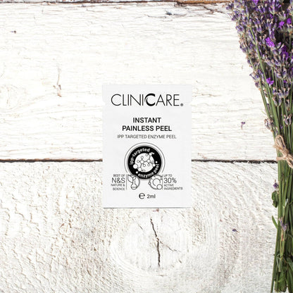 theskinbay.co.uk CLINICCARE Instant Painless Peel 2ml Cliniccare Acne/Blemish Prone Ageing Skin Dry/Dehydrated Skin Exfoliators Fine Lines & Wrinkles Hyperpigmentation Menopause Normal Skin Oily Skin Samples Sensitive Skin Skincare Sun Damaged Teenage Skin Vegan