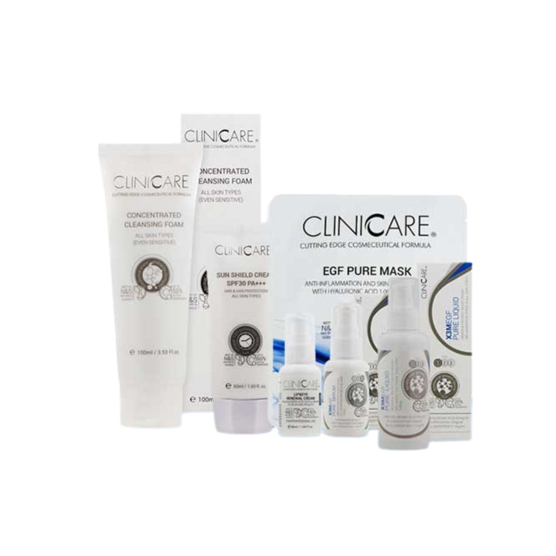 theskinbay.co.uk CLINICCARE Pure Complexion Clearing Kit 90 Day Plan (Vegan) Cliniccare Acne/Blemish Prone Rosacea & Redness Sensitive Skin Sun Damaged Targeted Skincare Kits Teenage Skin Vegan