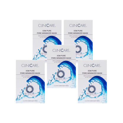 theskinbay.co.uk CLINICCARE X5 Pure Pore Minimizer Masks (Vegan) Cliniccare Acne/Blemish Prone Face Masks Hyaluronic Acid Oily Skin Pregnancy Sensitive Skin Skincare Teenage Skin Vegan